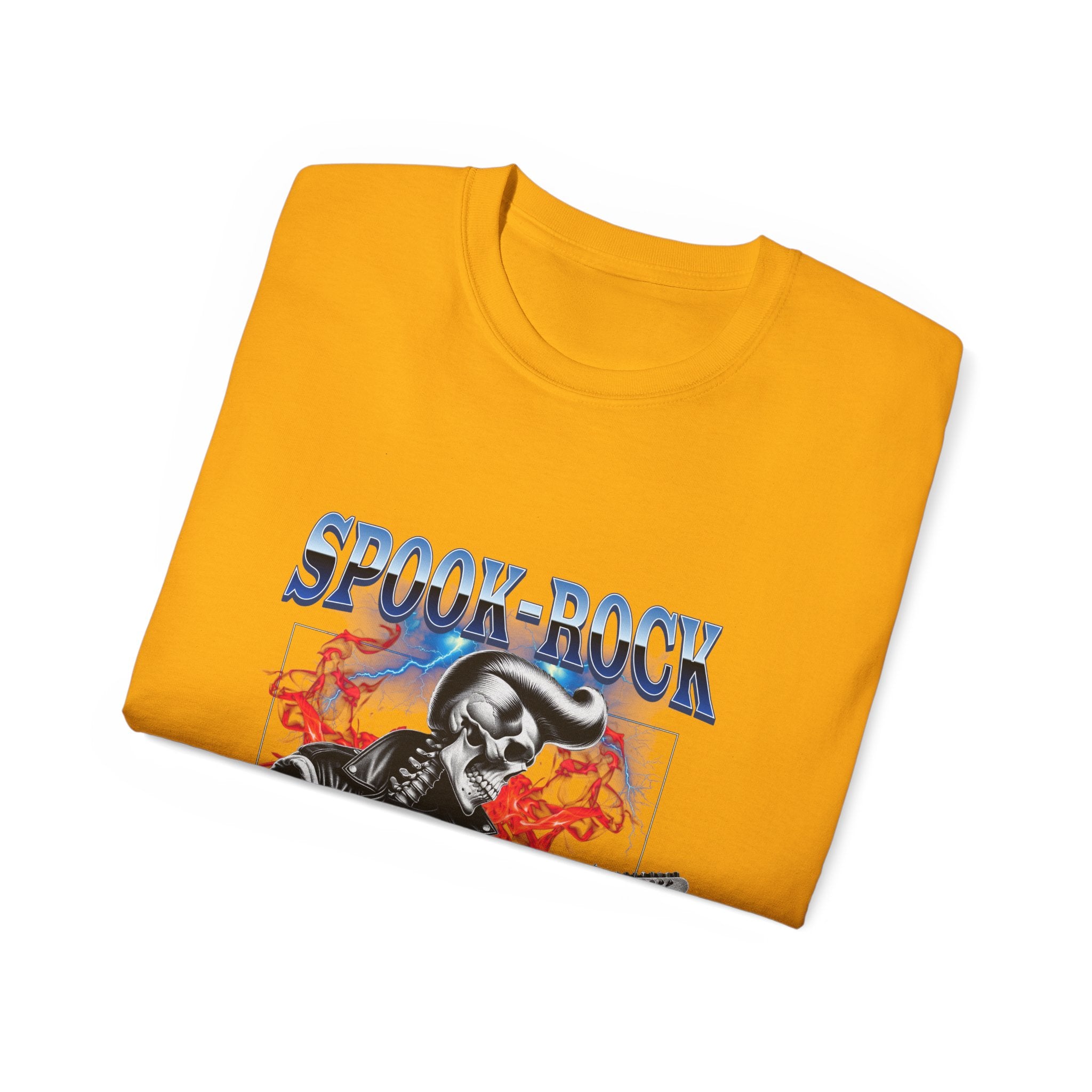 Spook-Rock - Unisex Cotton Tee (Front) - Damned Threads